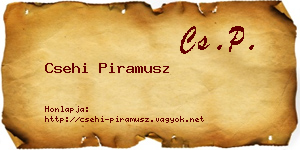 Csehi Piramusz névjegykártya